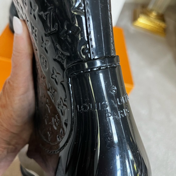Louis Vuitton Rubber Boots, 38, Black Monogram - Picture 13 of 14